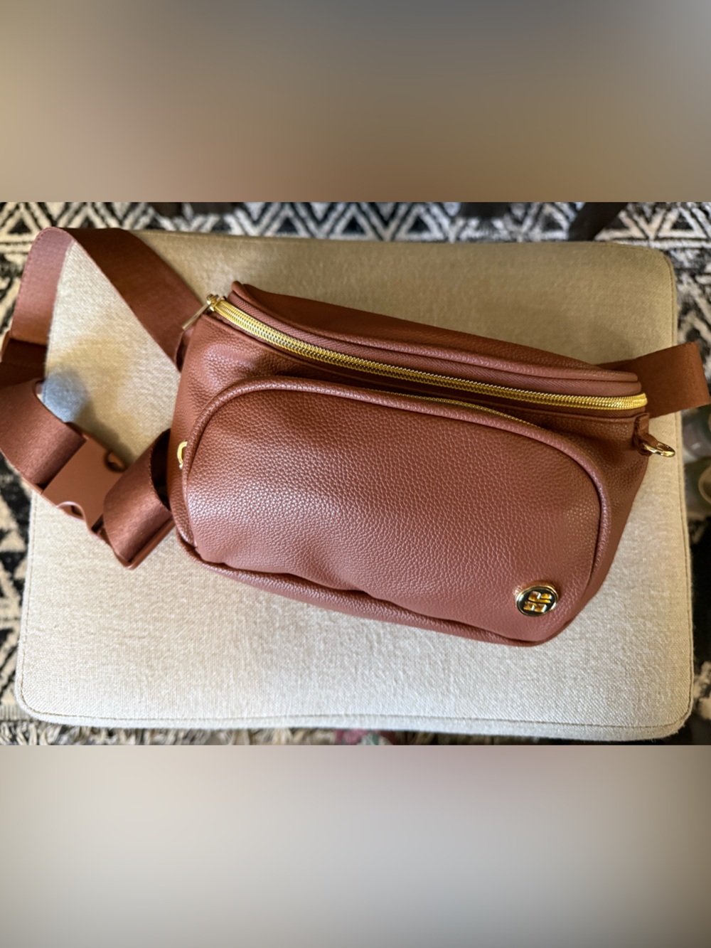 Huggies Brown Leather cross body bag